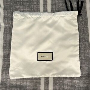 Gucci White Small square Dust Bag 12” x 12”